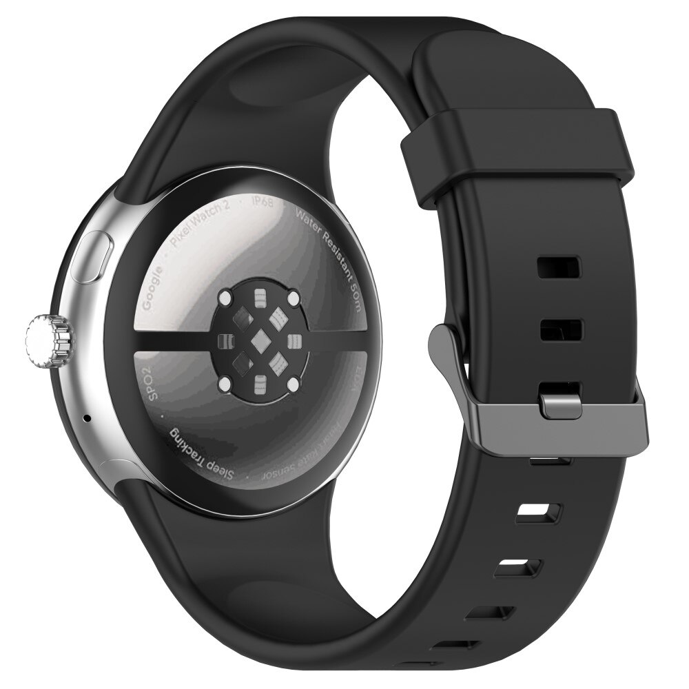 Cinturino in silicone per Google Pixel Watch 3 XL 45mm, nero