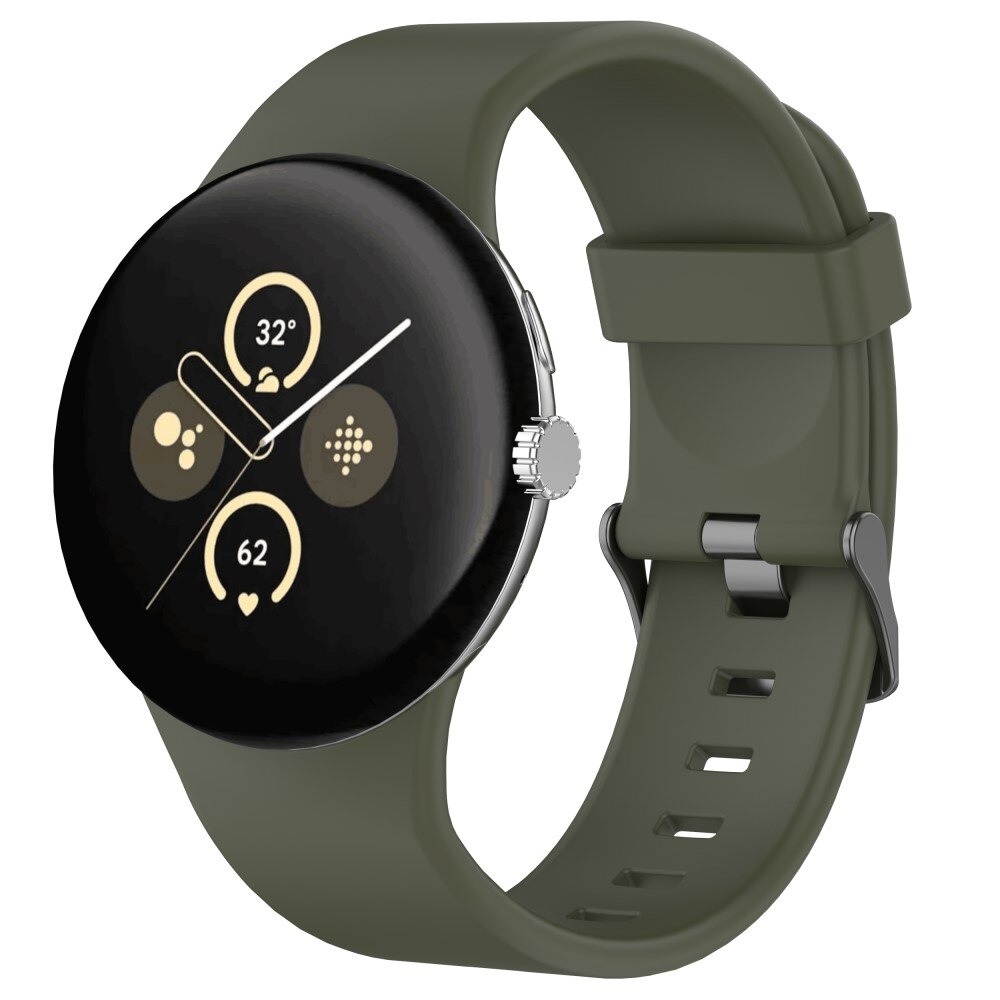 Cinturino in silicone per Google Pixel Watch 3 45mm, Verde