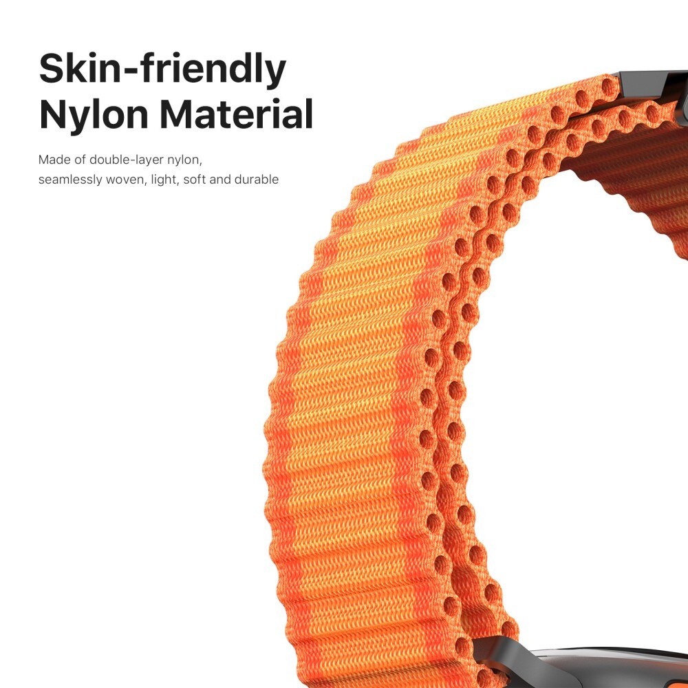 Cinturino in Active Nylon Apple Watch Series 8 45mm arancia