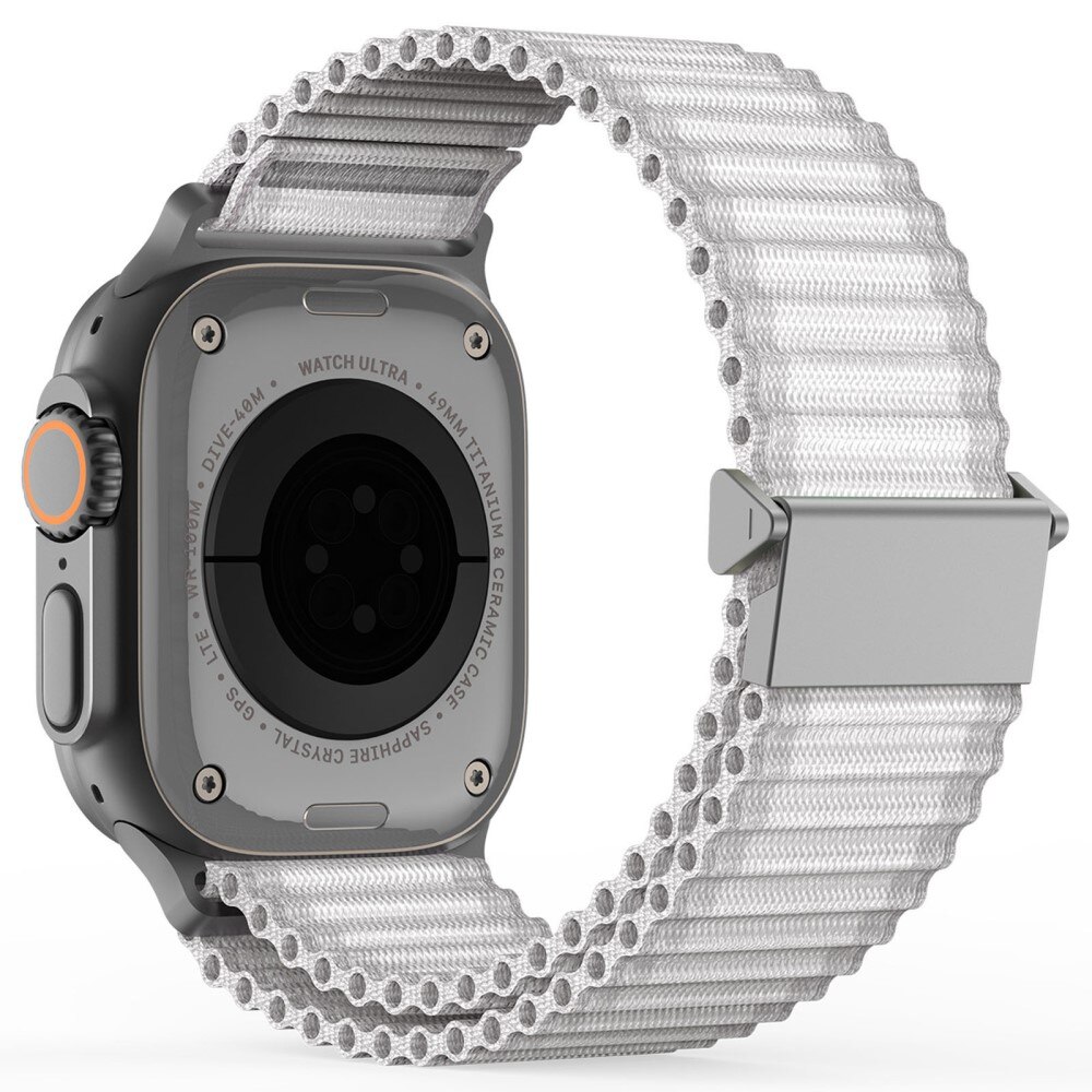 Cinturino in Active Nylon Apple Watch Series 9 45mm bianco