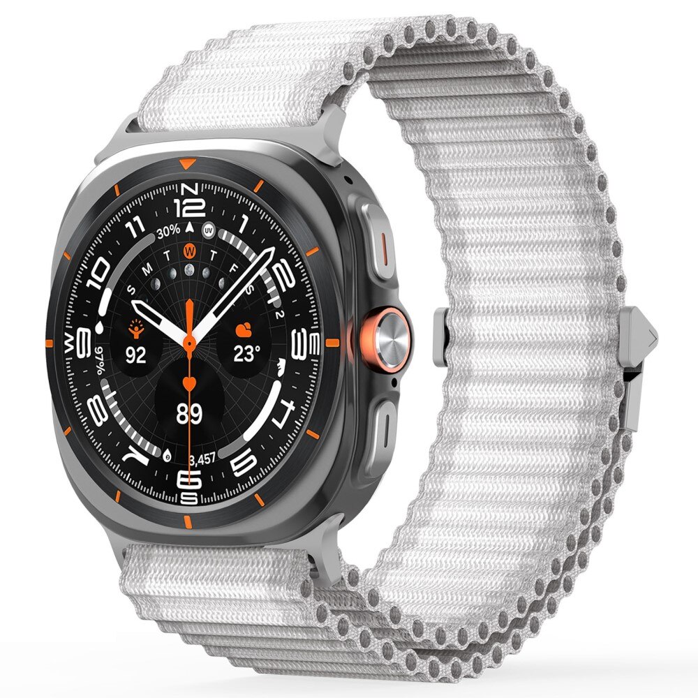 Cinturino in Active Nylon Samsung Galaxy Watch Ultra 47mm bianco