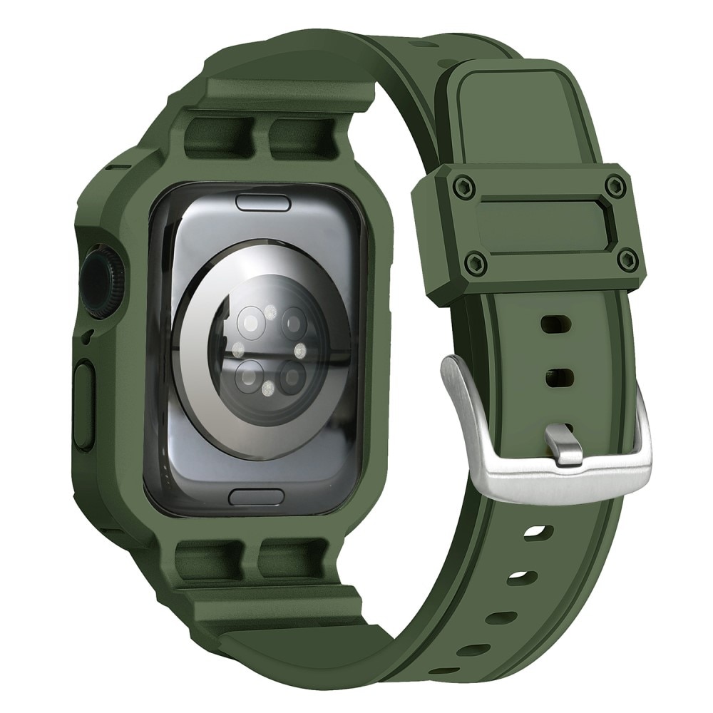 Cinturino con cover Avventura Apple Watch Series 10 46mm verde scuro