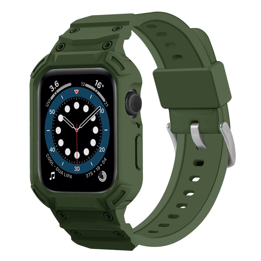 Cinturino con cover Avventura Apple Watch Series 10 46mm verde scuro