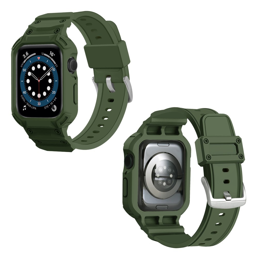 Cinturino con cover Avventura Apple Watch Series 10 46mm verde scuro