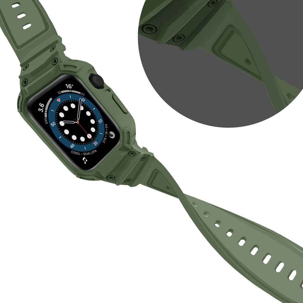 Cinturino con cover Avventura Apple Watch Series 10 46mm verde scuro