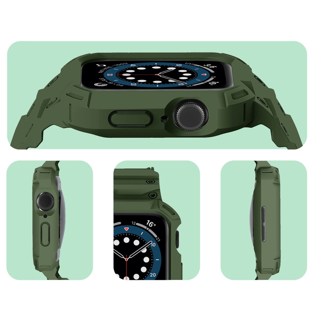 Cinturino con cover Avventura Apple Watch Series 10 46mm verde scuro