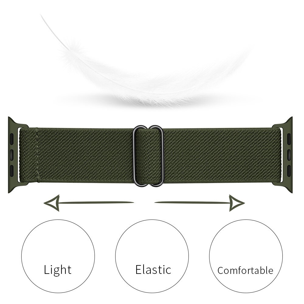 Cinturino in nylon elasticizzato Apple Watch 41mm Series 7 verde