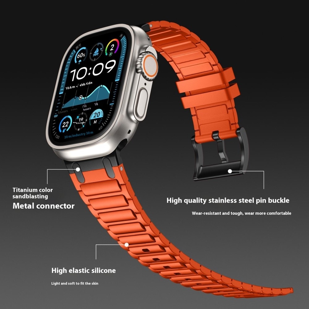 Tough Silicone Strap Apple Watch Ultra 49mm 1st Gen, Arancione