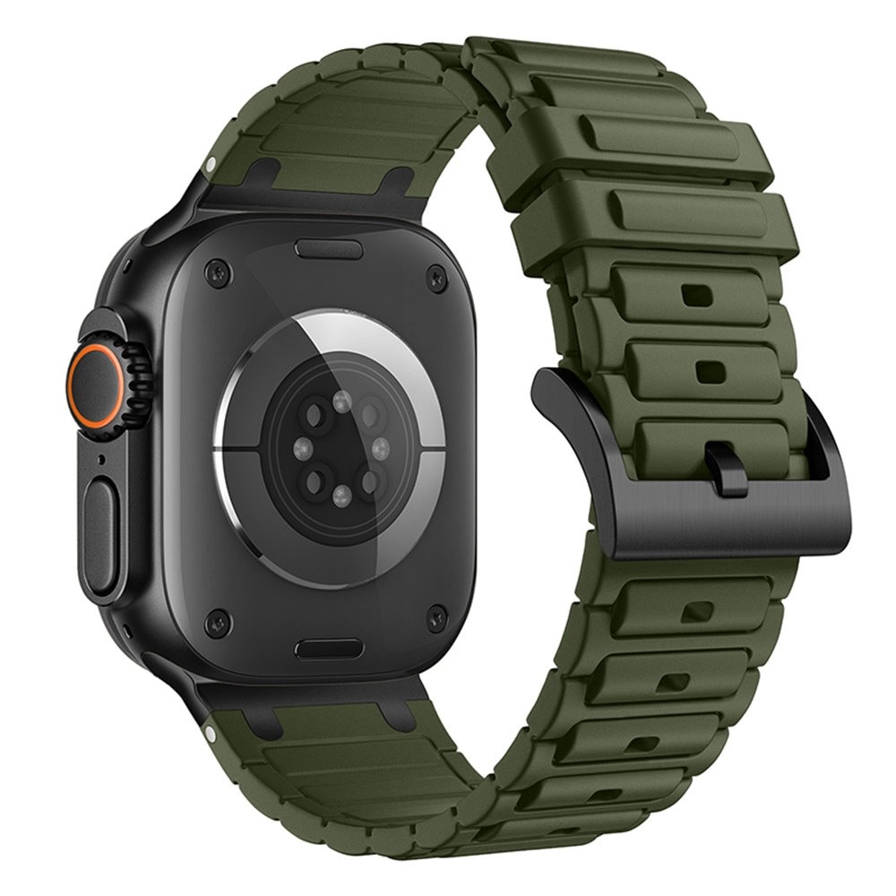 Tough Silicone Strap Apple Watch Series 8 45mm, Verde scuro