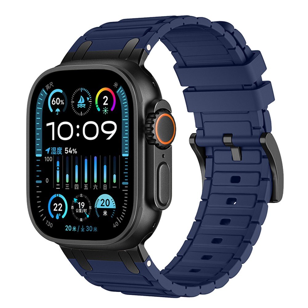 Tough Silicone Strap Apple Watch Ultra 49mm 1st Gen, Blu scuro