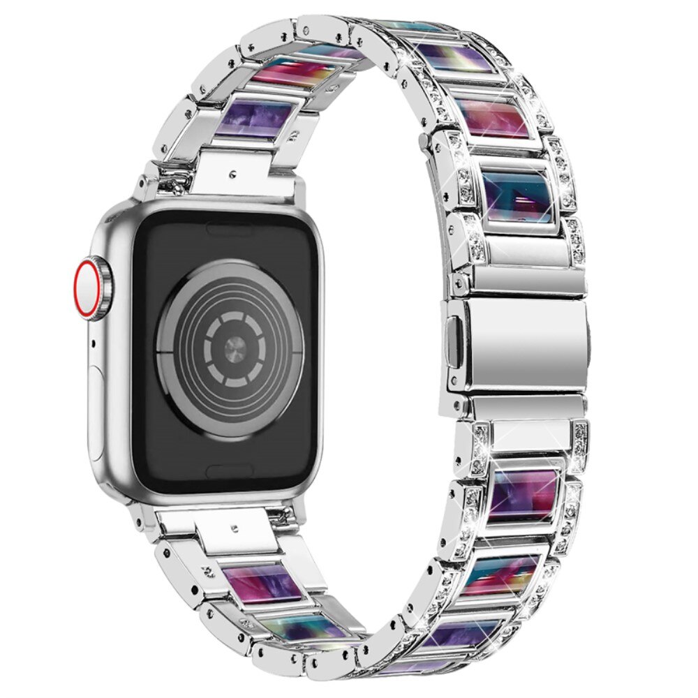 Cinturino di diamanti Apple Watch 42mm Silver Space