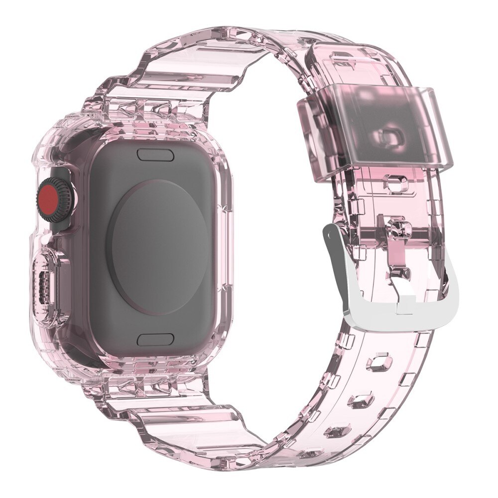 Cinturino con cover Crystal Apple Watch 45mm Series 9 rosa