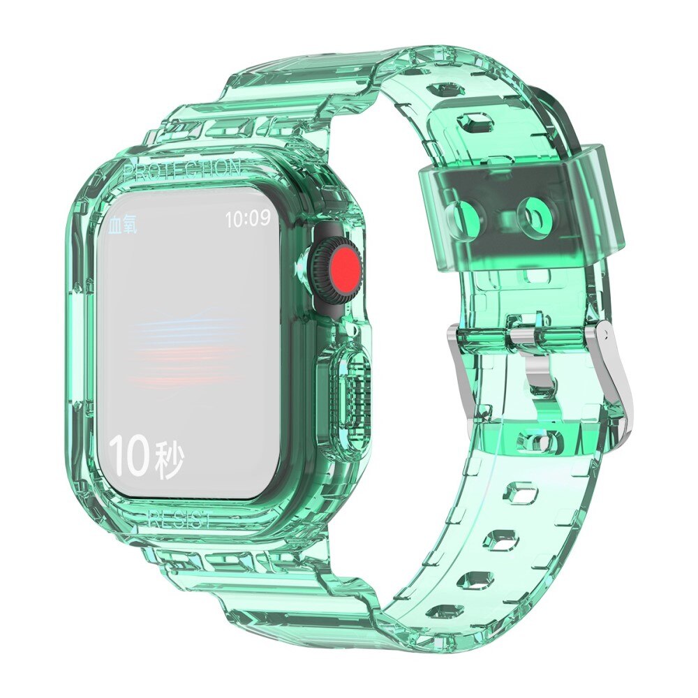 Cinturino con cover Crystal Apple Watch 44mm verde