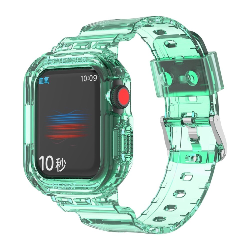 Cinturino con cover Crystal Apple Watch 42mm verde