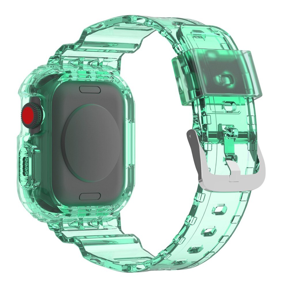 Cinturino con cover Crystal Apple Watch 45mm Series 9 verde