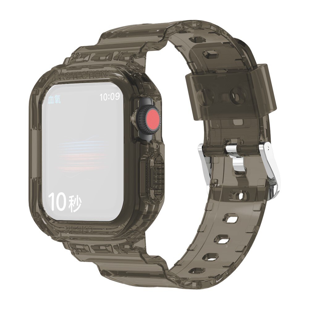 Cinturino con cover Crystal Apple Watch 41mm Series 7 grigio