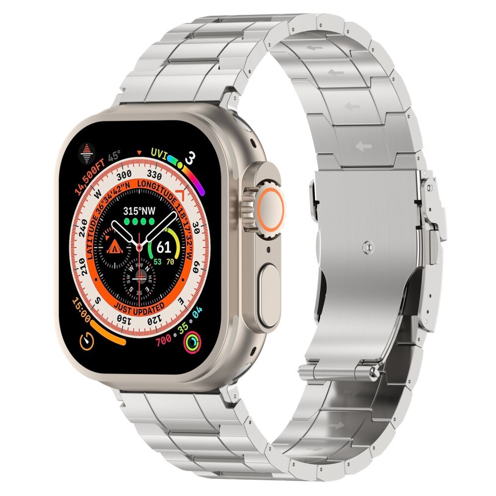 Elevate Cinturino in titanio Apple Watch SE 44mm, d'argento