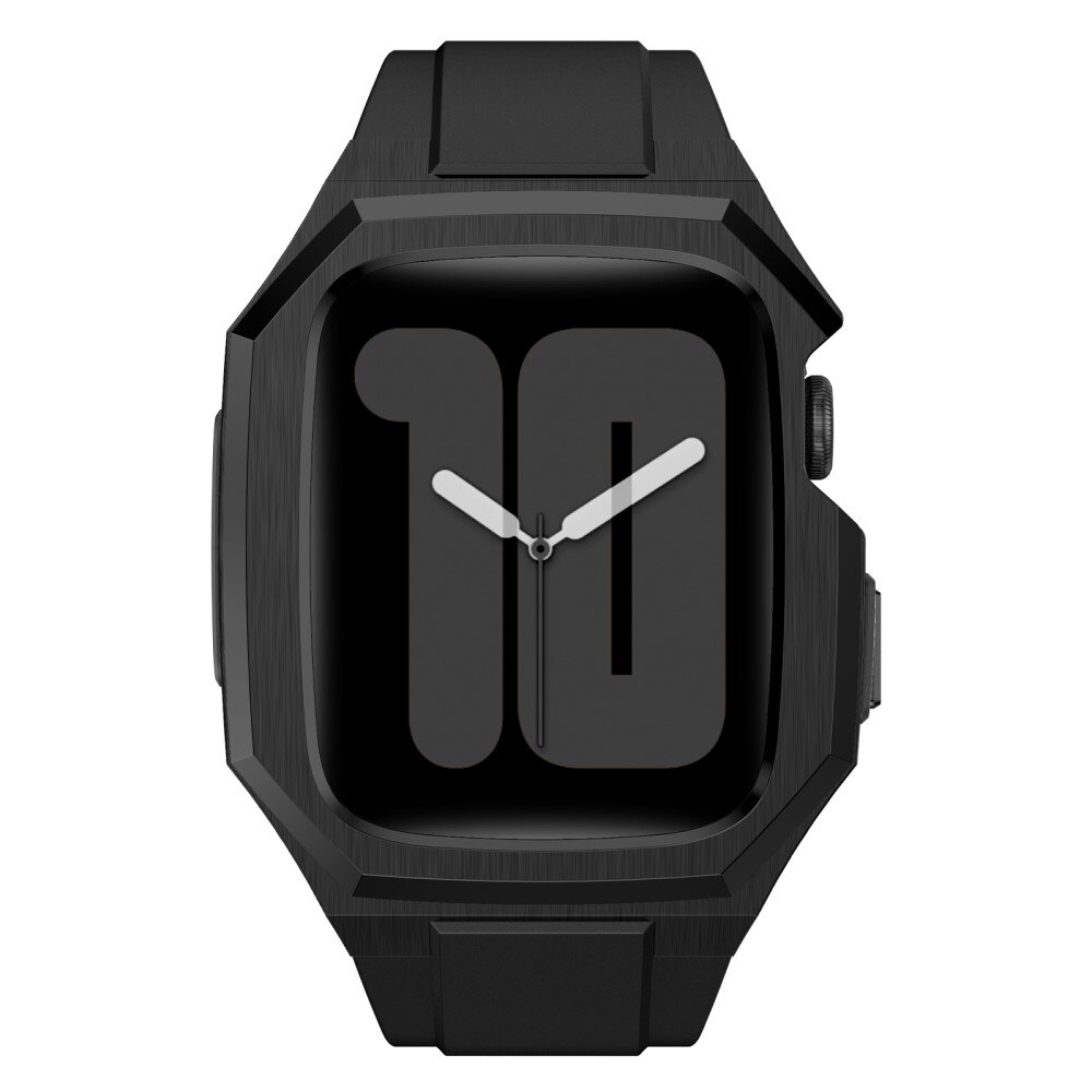 Cinturino con cover in acciaio inossidabile Apple Watch 44mm nero