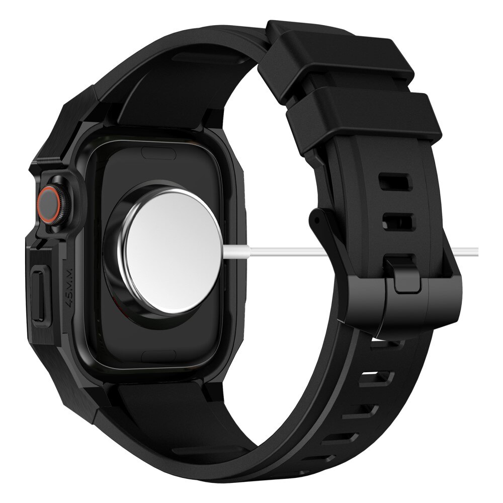 Cinturino con cover in acciaio inossidabile Apple Watch 44mm nero