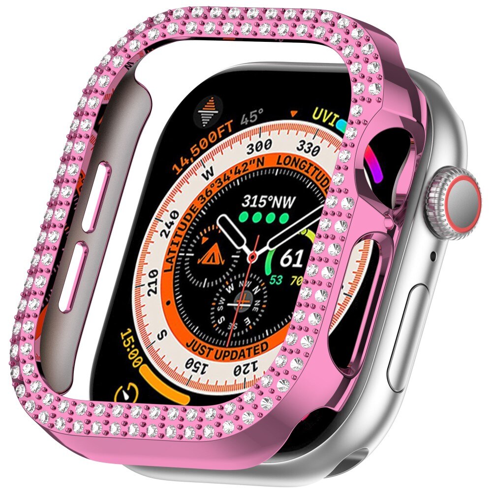 Cover Rhinestone Apple Watch Series 10 42mm rosa