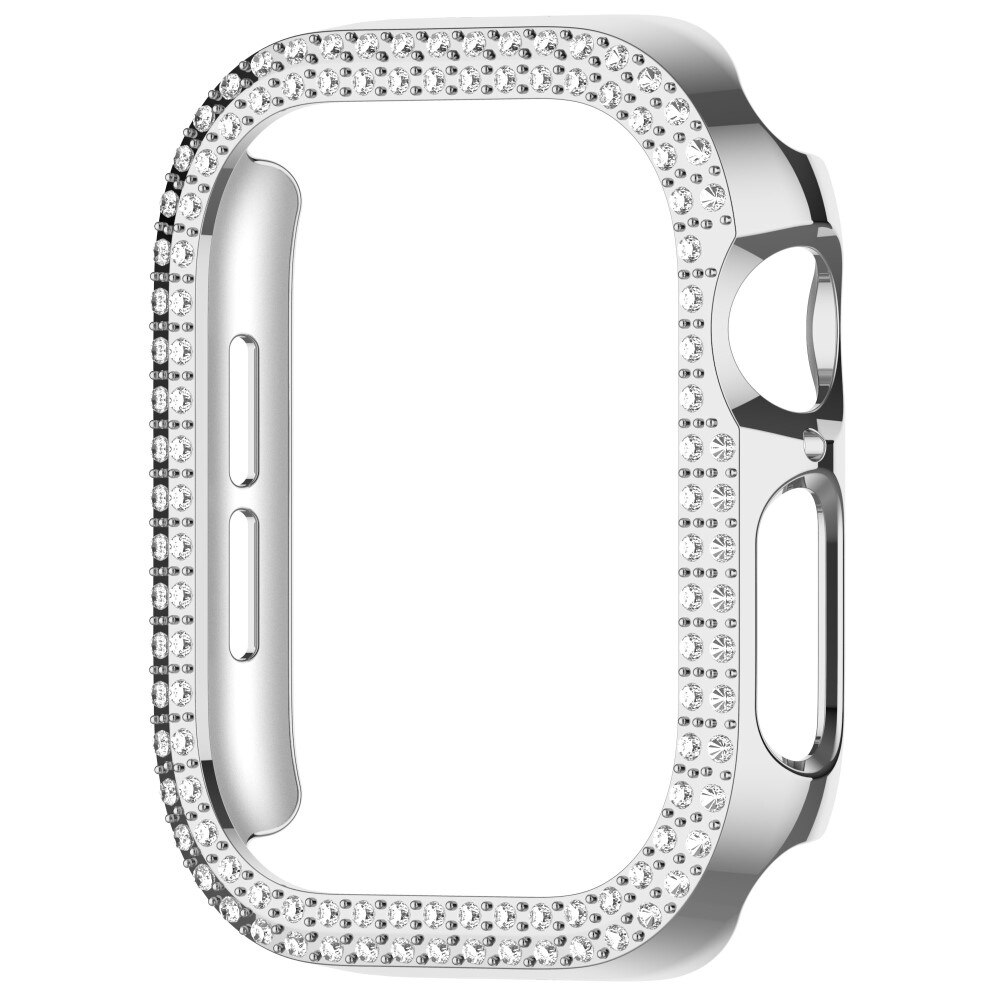 Cover Rhinestone Apple Watch Series 10 42mm d'argento