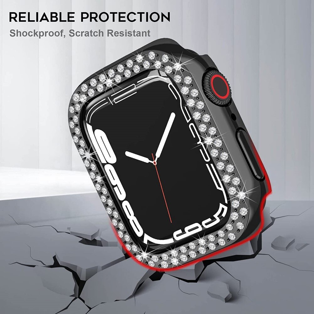 Cover Rhinestone Apple Watch 45mm Series 7 nero