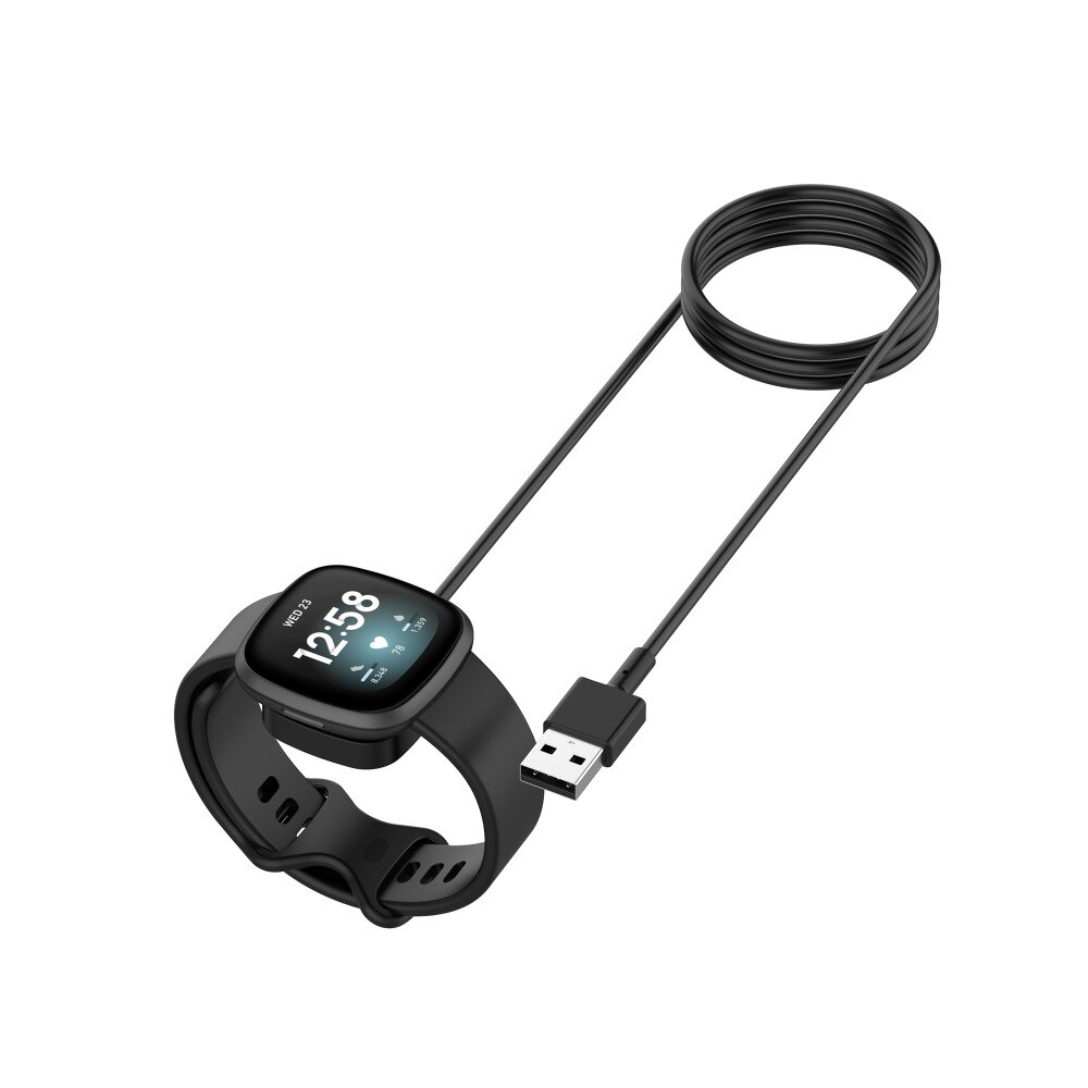 Caricatore Magnetico per Fitbit Versa 3, Nero