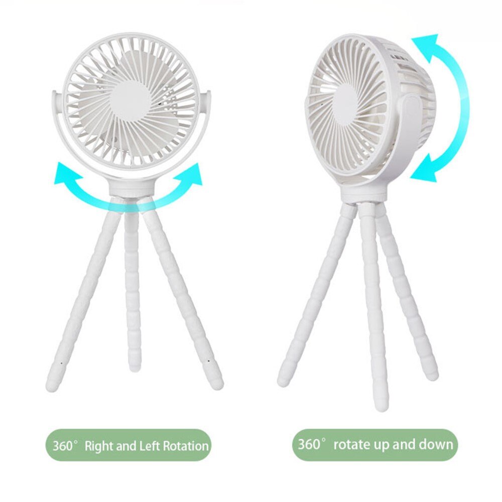 Ventilatore portatile con gambe flessibili, Bianco