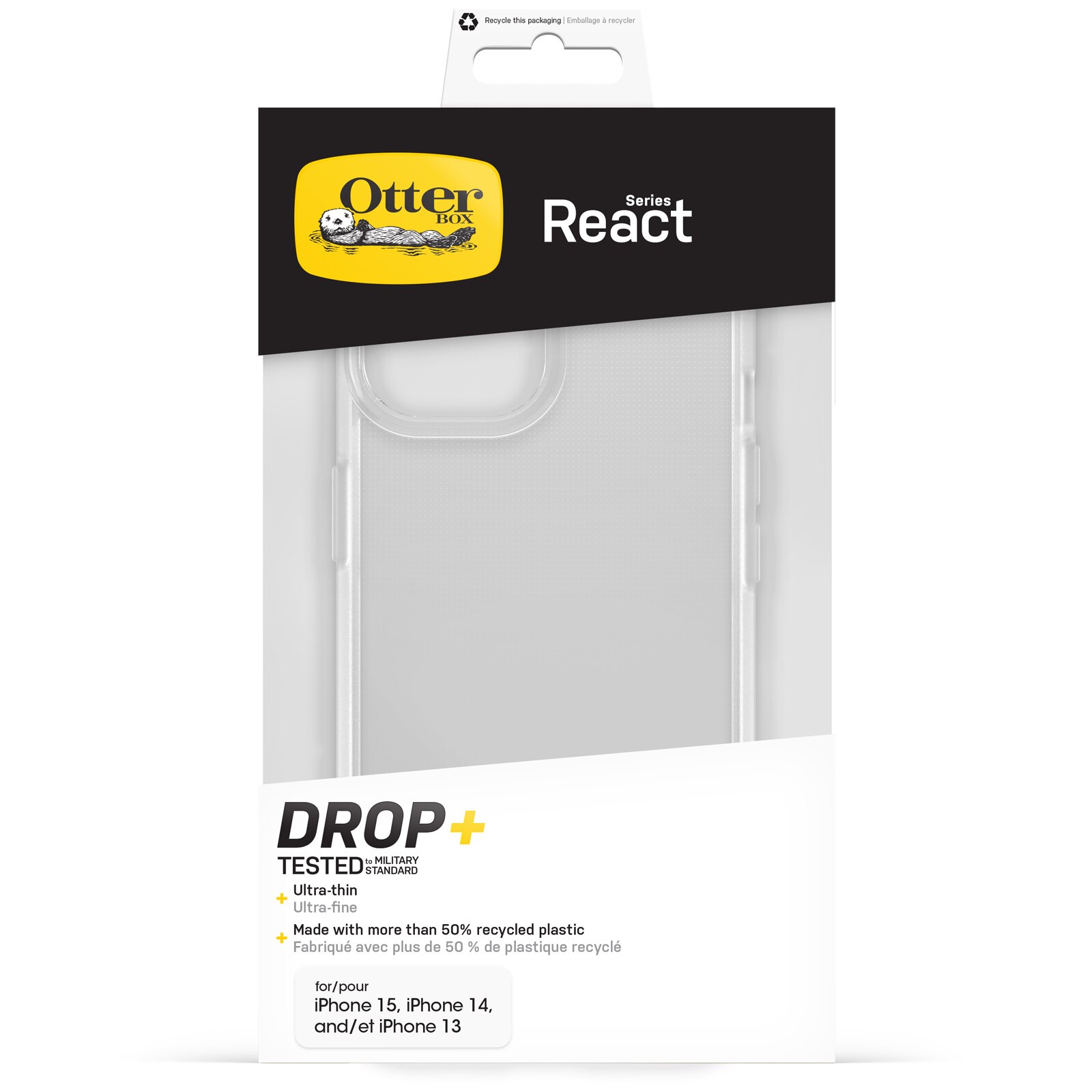 Cover React iPhone 15 Clear