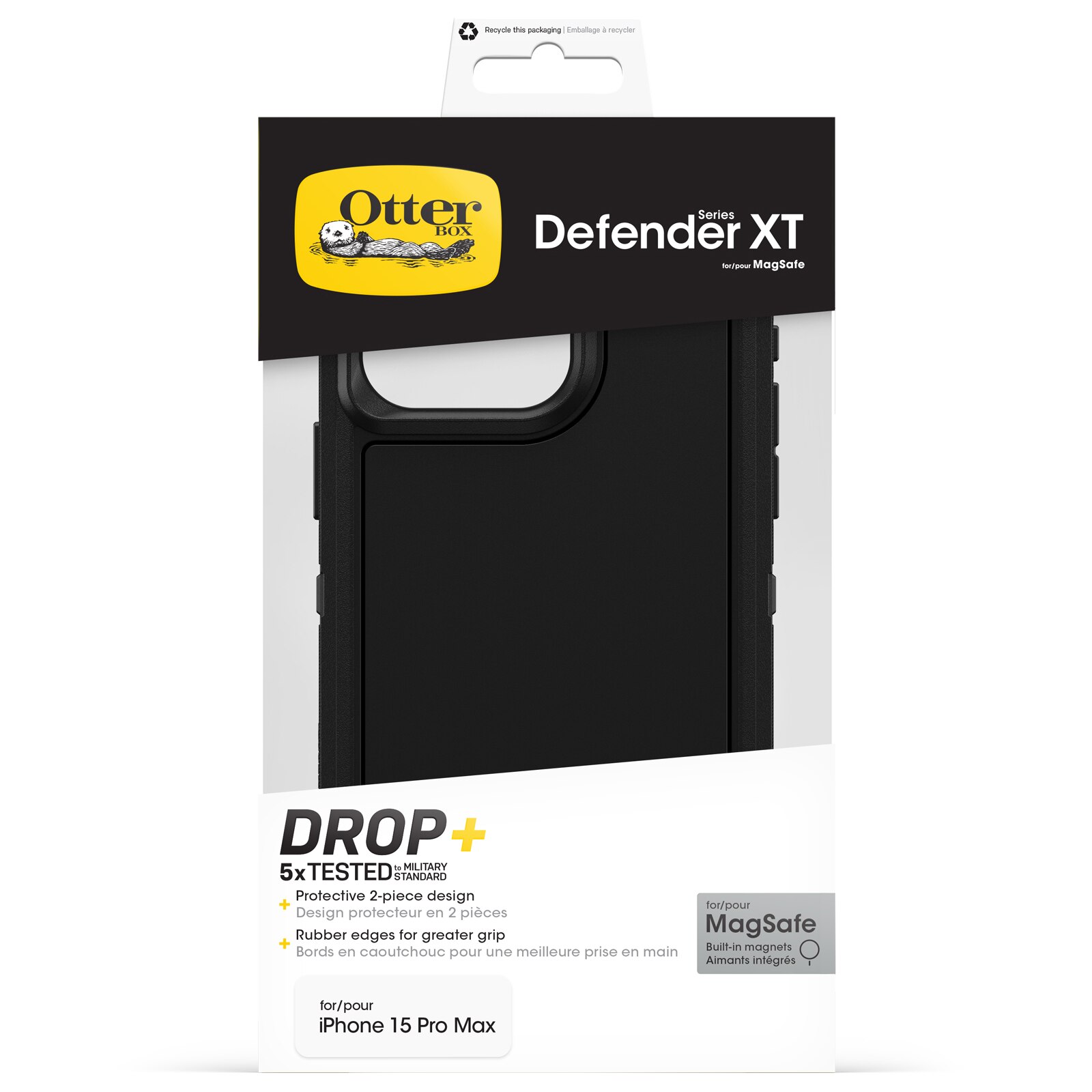 Cover Defender XT iPhone 15 Pro Max nero