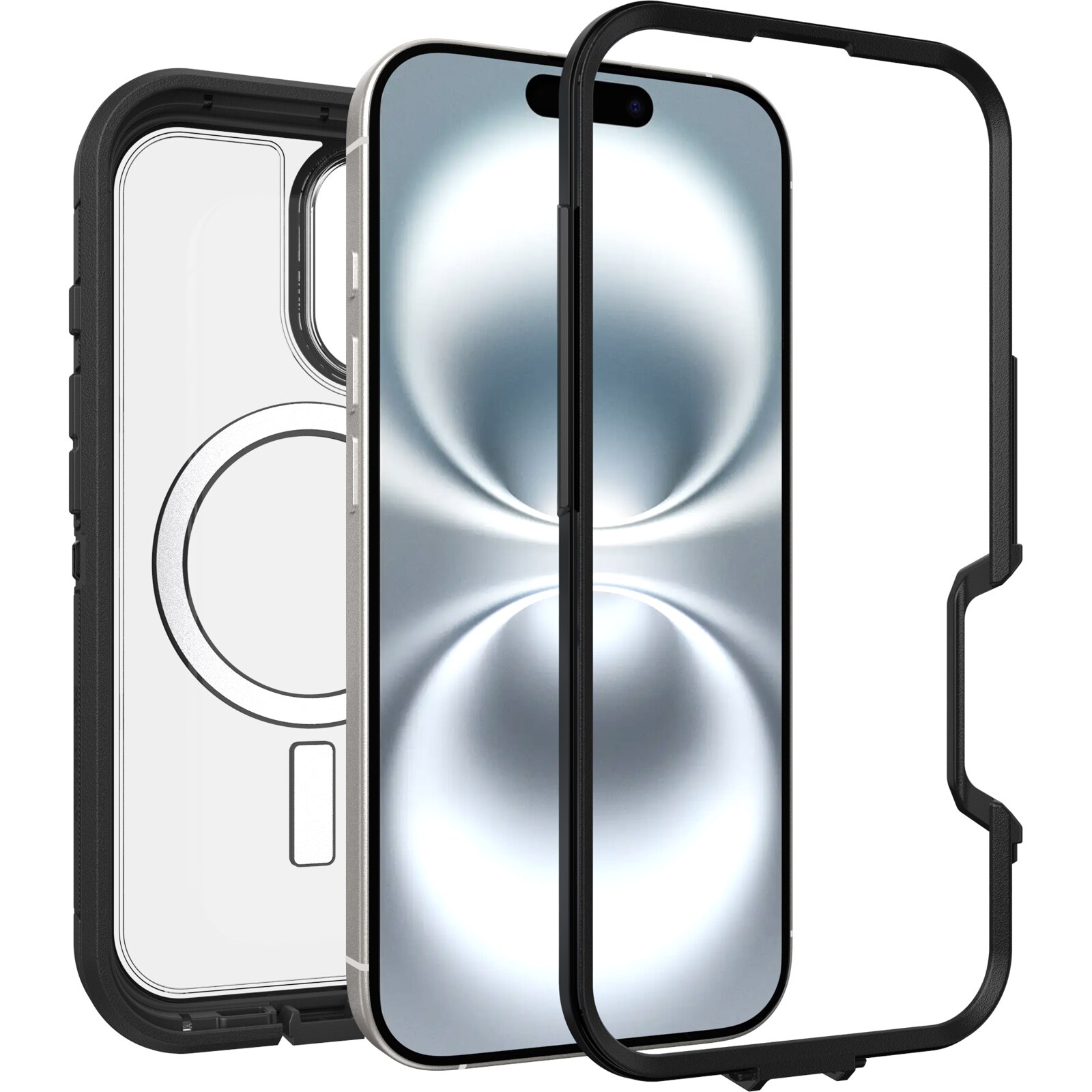 Cover Defender XT iPhone 16 Clear/Black