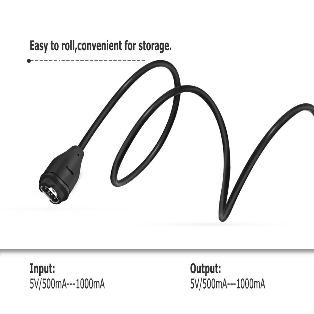 Cavo di ricarica 1m per Garmin Approach S62, Nero