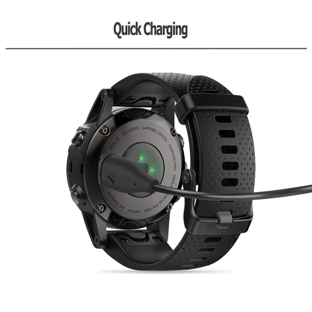 Cavo di ricarica 1m per Garmin Fenix E 47mm, Nero