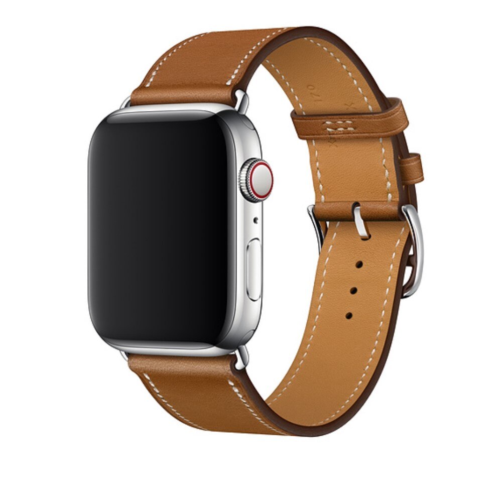 Cinturino in pelle Apple Watch Series 10 42mm cognac