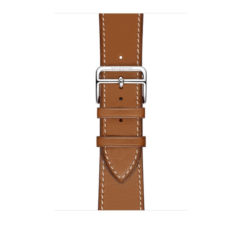 Cinturino in pelle Apple Watch Series 10 42mm cognac