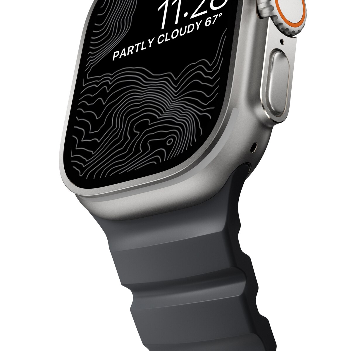 Rocky Point Band Apple Watch Series 9 45mm Storm (Natural Hardware)