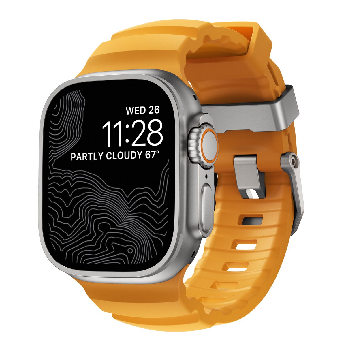 Rocky Point Band Apple Watch Series 9 45mm Sol (Natural Hardware)