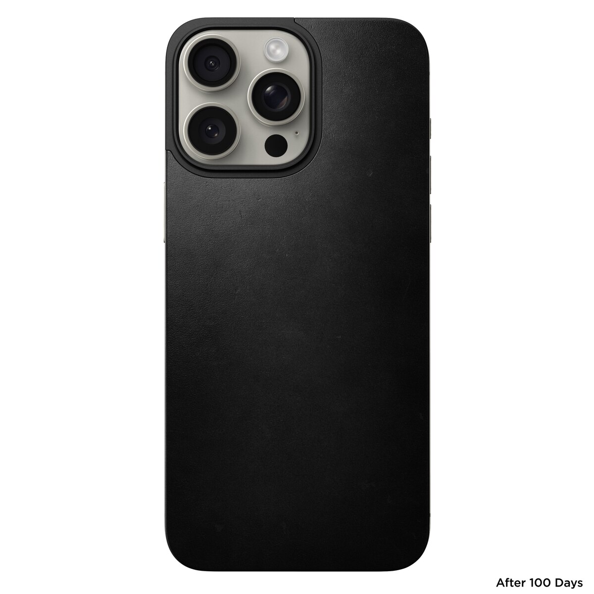 Magnetic Leather Back iPhone 15 Pro Max Black