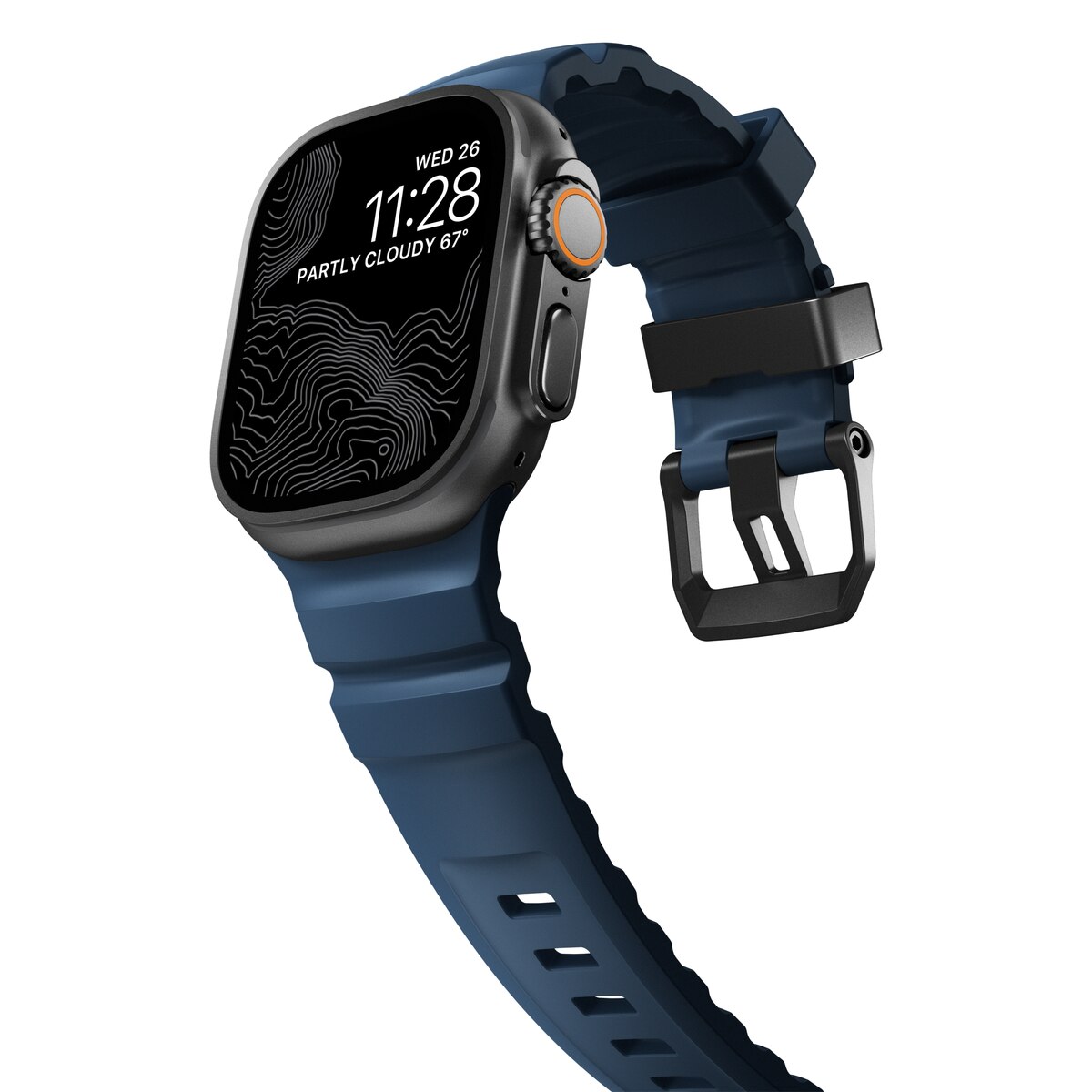 Rocky Point Band Apple Watch Series 4-6 44mm Atlantic (Black Hardware)