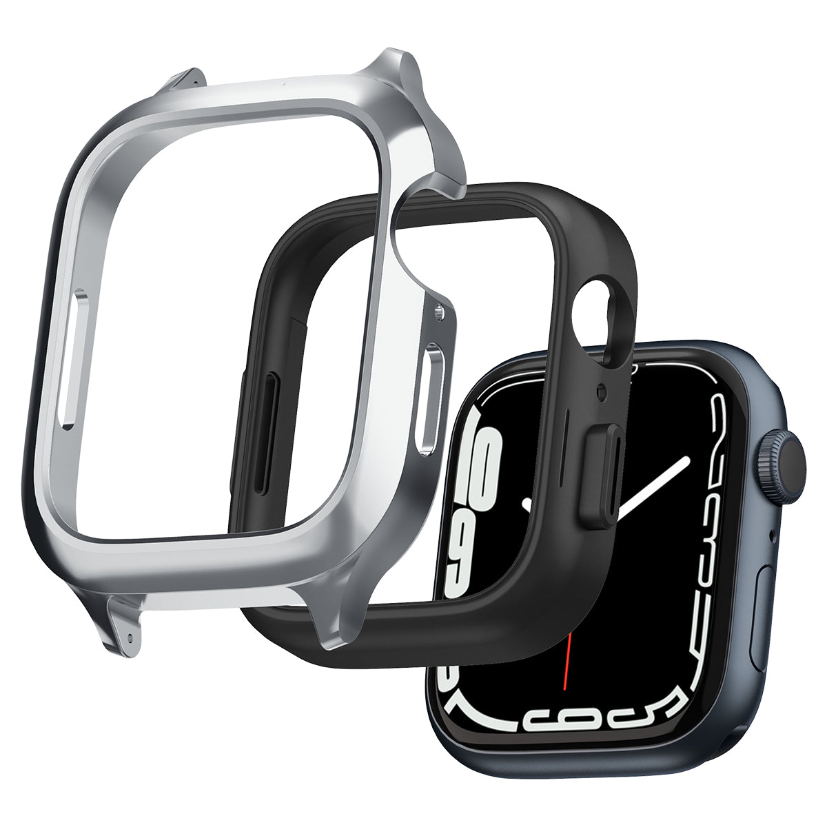 Cover Metal Fit Pro Apple Watch 45mm Series 7 Silver