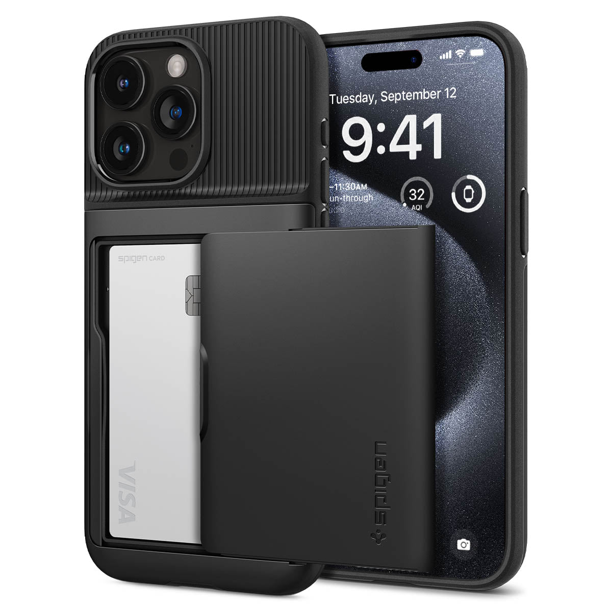 Cover Slim Armor CS iPhone 15 Pro Black