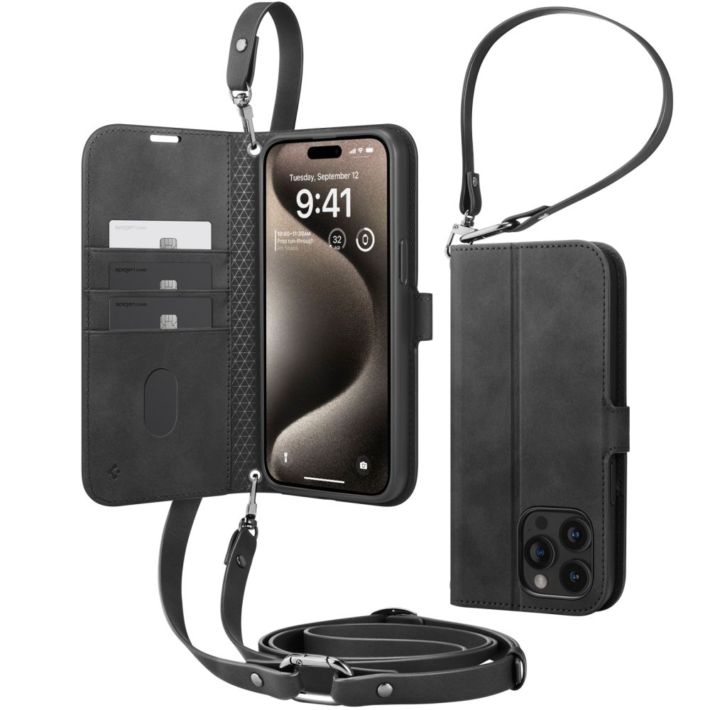 Custodia Wallet S Pro iPhone 15 Pro Black