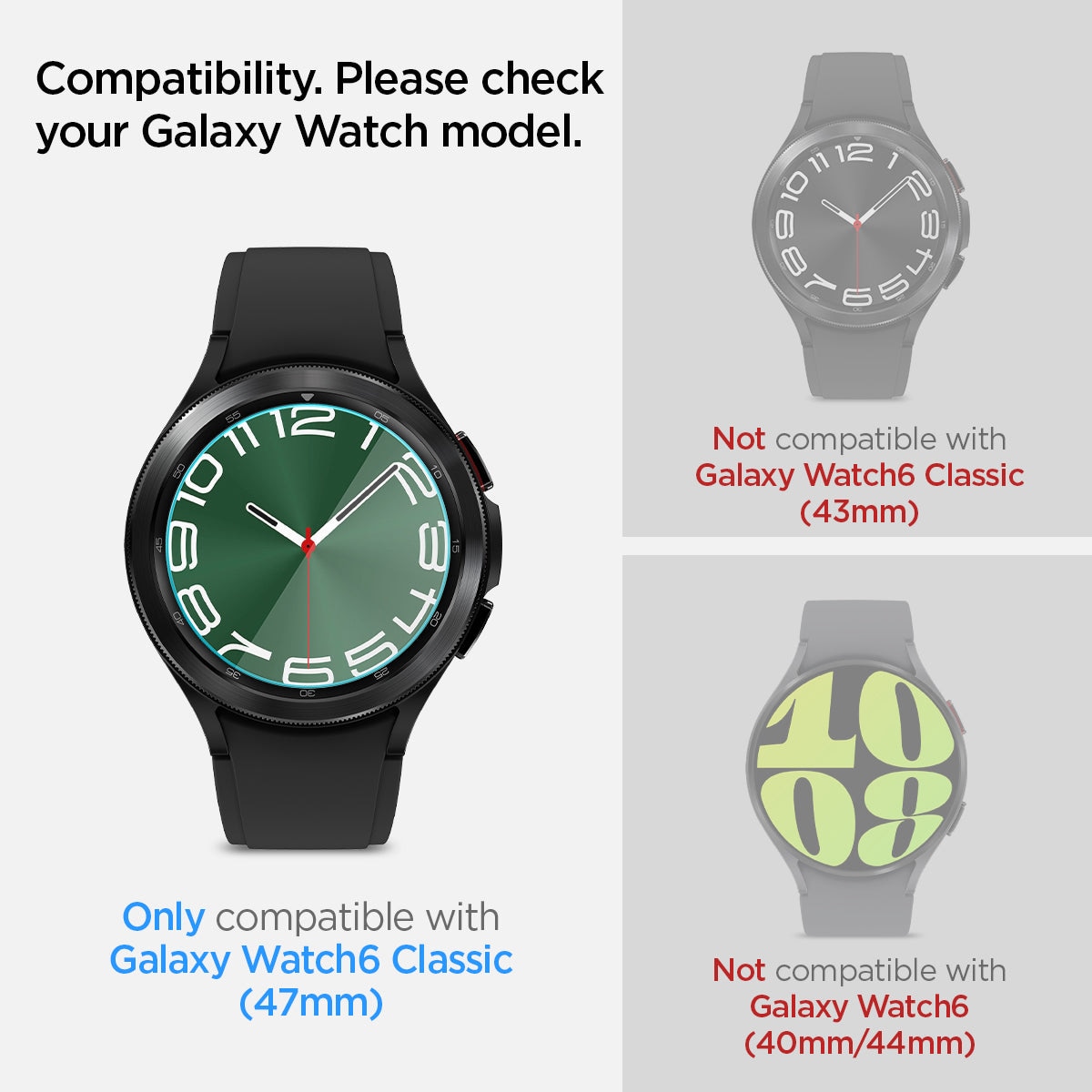 Proteggischermo EZ Fit GLAS.tR (2 pezzi) Samsung Galaxy Watch 6 Classic 47mm