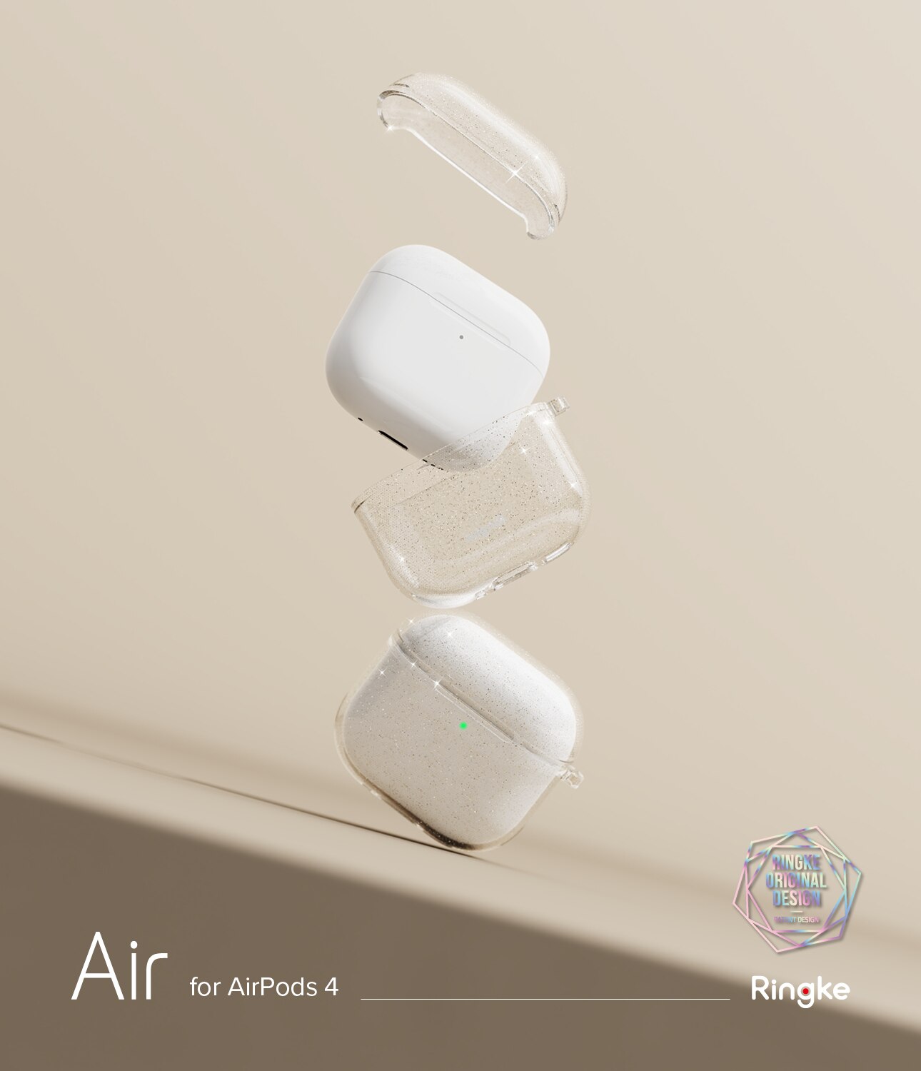 Cover Air Apple AirPods 4 Glitter Clear