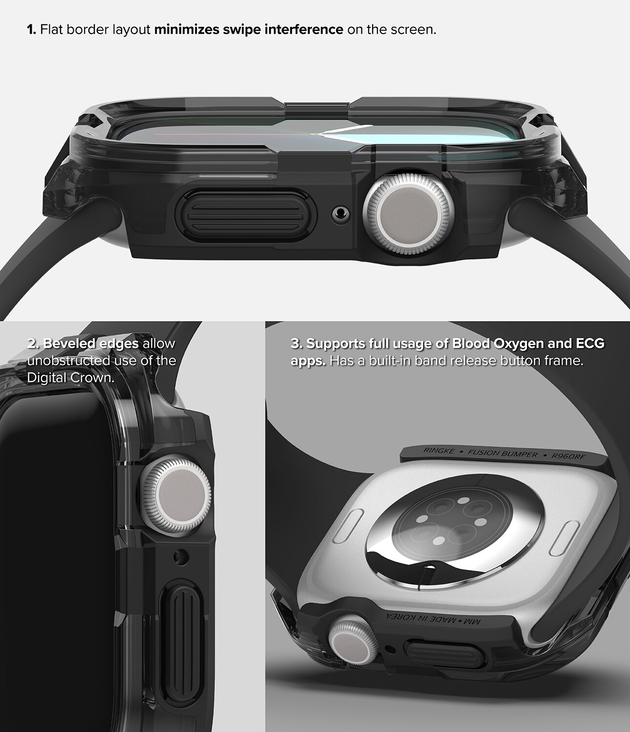 Cover Fusion Bumper  Apple Watch Series 10 42mm Black