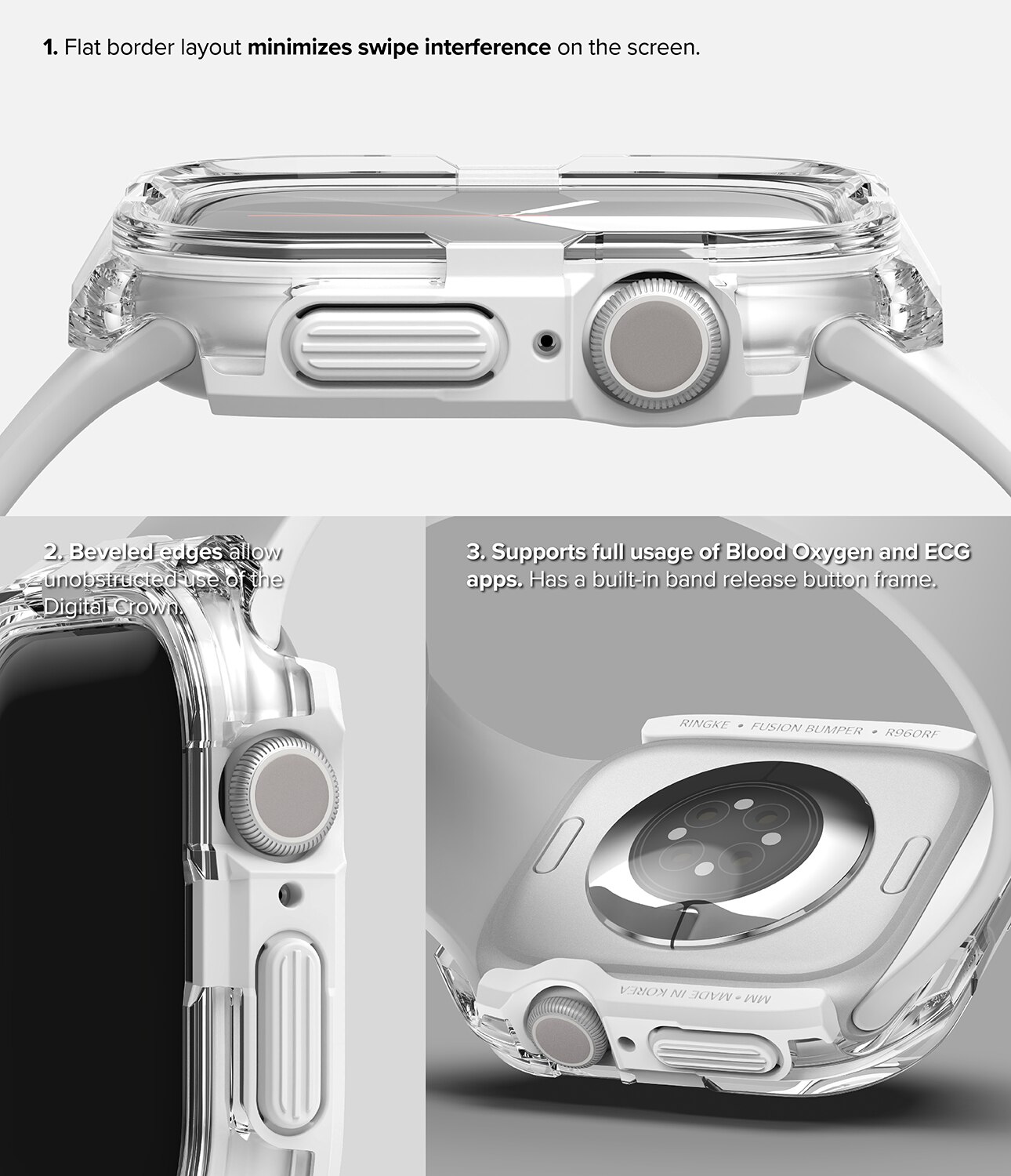 Cover Fusion Bumper  Apple Watch Series 10 42mm White