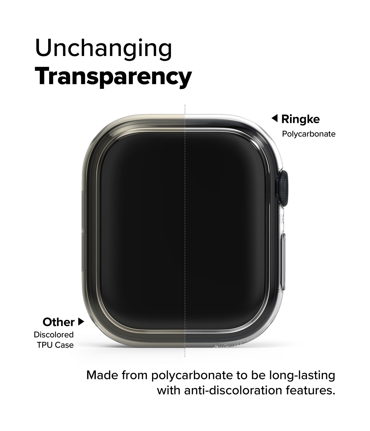 Cover Slim (2 pezzi) Apple Watch Series 10 42mm Matte Black & Clear