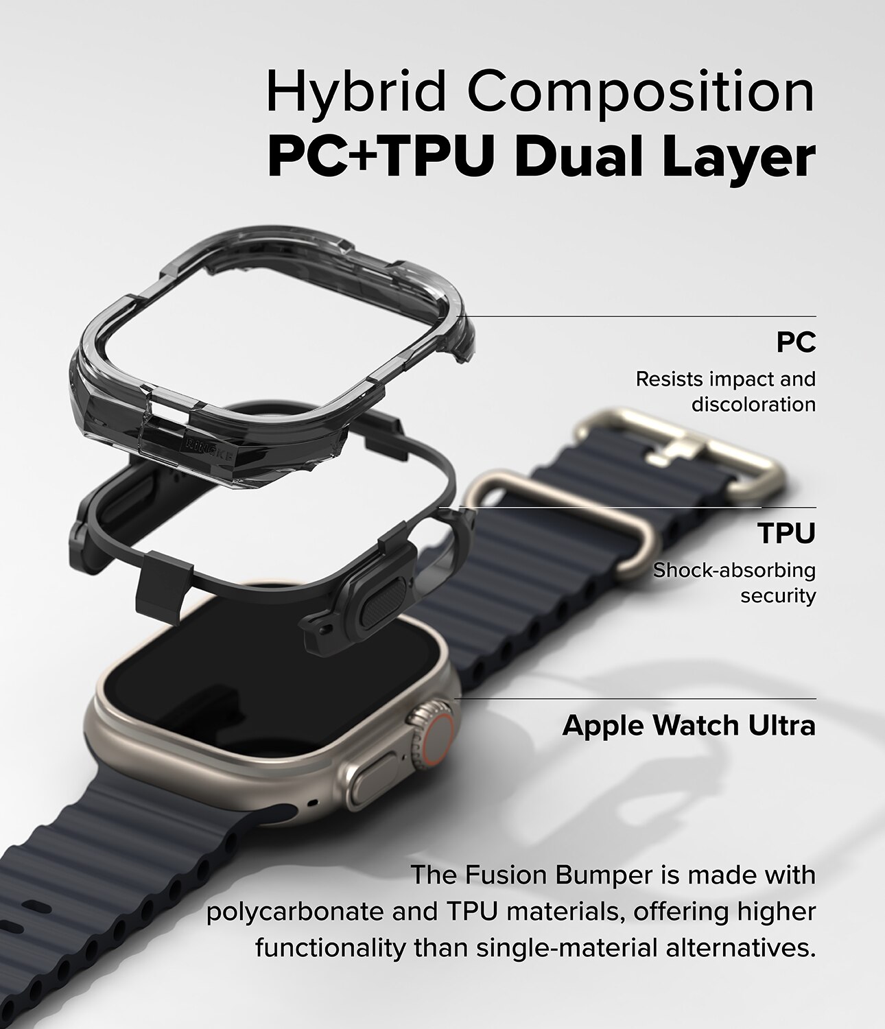 Cover Fusion Bumper  Apple Watch Ultra 49mm 2nd Gen Black