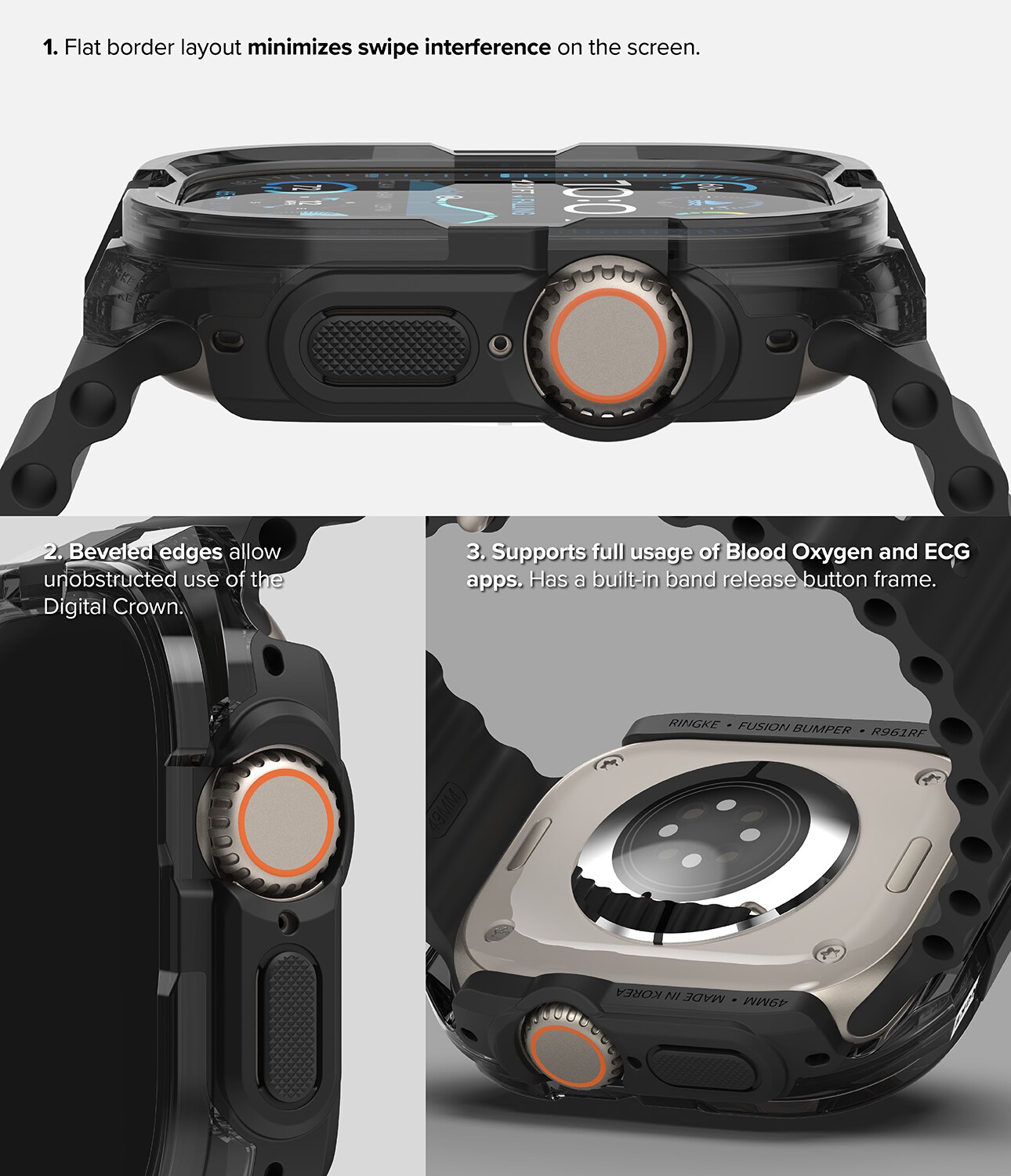 Cover Fusion Bumper  Apple Watch Ultra 49mm 2nd Gen Black