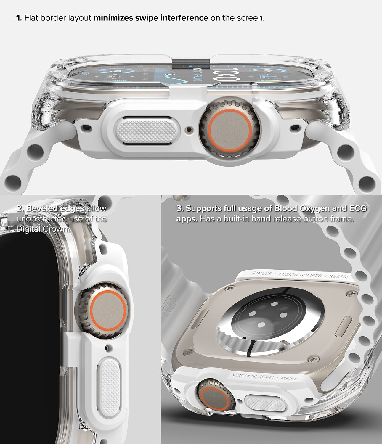 Cover Fusion Bumper  Apple Watch Ultra 49mm 1st Gen White